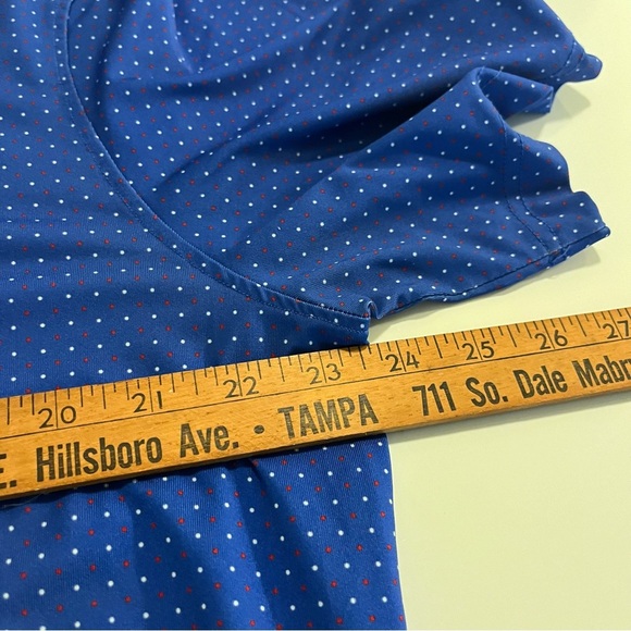 Men’s Fennec Red White Blue Golf Performance Polo Shirt USA Insignia Size Large - Picture 9 of 10